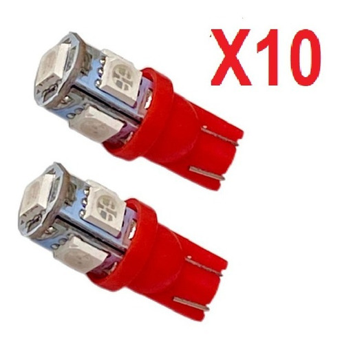 10 Pares De Focos De Pellizco C/5 Leds  5050 T10-158