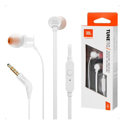 Fone De Ouvido In-ear Jbl Tune 110 Academia Som Auricular