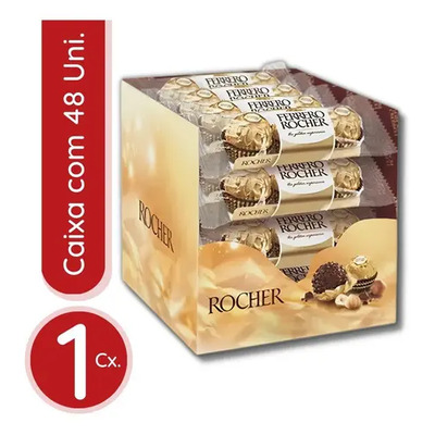 Bombom Ferrero Rocher - 1 Caixa Com 48 Bombons | Frete grátis