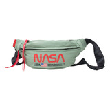 Cangurera Nasa Riñonera Deportiva Para Hombre Moda Sarosa Color Verde Claro