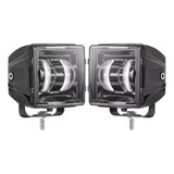 Par Faros De Lupa 60w Luz Spot Doble Color Para Auto Moto