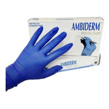 Guantes Descartables Antideslizantes Ambiderm Soft Color Violeta Talle M De Nitrilo X 100 Unidades