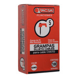 Grampas Sujeta Cable Tacsa N° 5 Clavo De Acero X20 Cajas