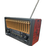 Rádio Retro Vintage  Bluetooth Antigo Am Fm Sd Usb Mp3 Mini