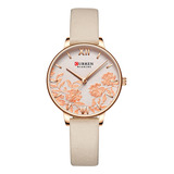 Relógio Feminino Flower Wrist 3atm Thin Simple Watch Slim