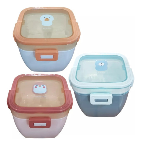 Lunchera Vianda Infantil Hermética Xs Escolar Con Cubierto