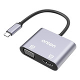 Onten Adaptador Usb C A Hdmi Vga (2 En 1)