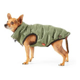 Chamarra Perro Acolchonada Modelo Puffer Color Verde