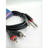  Cable (2) Rca (inicial) - (2)  Plug Mono 6,5 Mm 6 Mtrs Kwc 