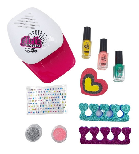 Kit Maquina De Uñas Manicura Estilista Para Niñas Sticker L