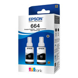 Refil Tinta Para Ecotank T664 Preto Epson Original