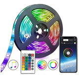 Cinta Led Rgb Bluetooth Control + Adaptador Tv Música 5mts