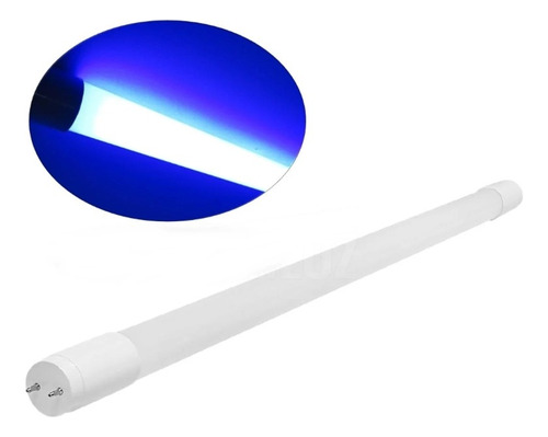 05 Lâmpadas Luz Tubular 10w 60cm Efeito Neon Iluminação Azul