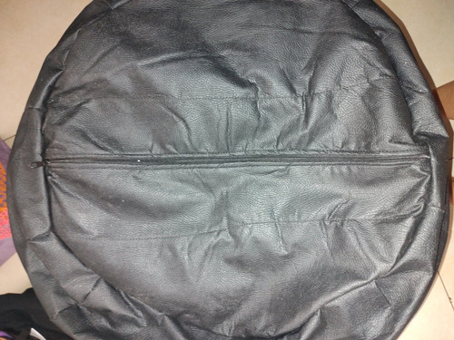 Puff Pera Xl Negro Ecocuero Resistente, Impermeable, Lavable