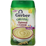 Cereal Gerber Bebé, Harina De Avena Orgánica, De 8 Onzas