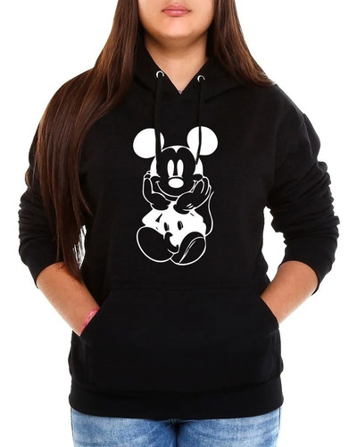 Moletom Mickey Feminino Casaco Canguru Blusa De Frio