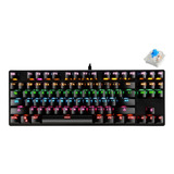 Teclado Gamer Mecánico Racmekey Con Luz Rgb Axis Azul/negro Color Del Teclado Black//azul Axis Idioma Us English (usb2.0)