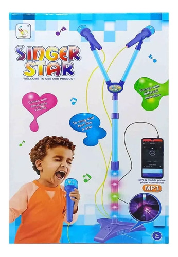 Micrófono Karaoke Juguete - Luz - Mp3 Infantil 