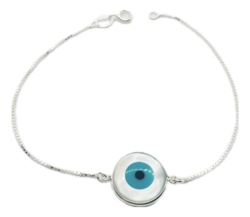 Pulseira Em Prata 925 Olho Grego 1,5cm - Inspiração Pandora