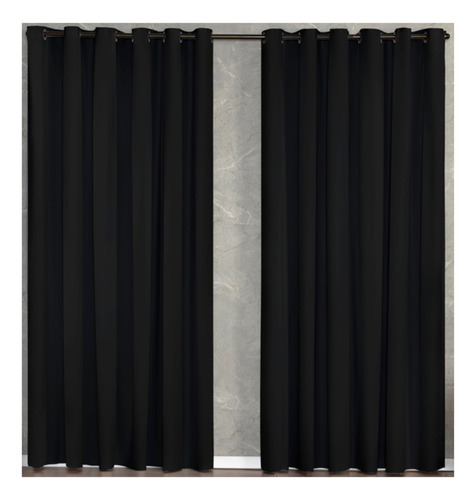 Cortina Blackout Pvc C/ Ilhós Tabaco Largura 400x230 Altura