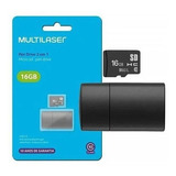 Micro Sd 16gb Multilaser Mc162 Pendrive 2 Em 1