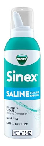 Suero Fisiologico  Vicks Sinex Saline Nasal Spray, Niebla Ul