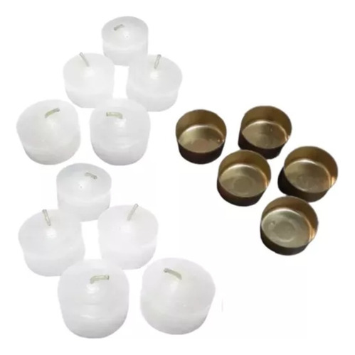 Chapitas Para Velas De Noche X 25 Unidades + 25 Velitas