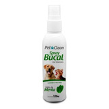 Spray Bucal Pet Clean Cães Gato Mau Hálito Sabor Menta 120ml