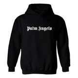 Buzo Hoodie Palm Angels Canguro Negro Frisa Adultos