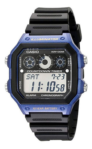 Reloj Para Hombre Deportivo Negro Casio Ae-1300wh-2a