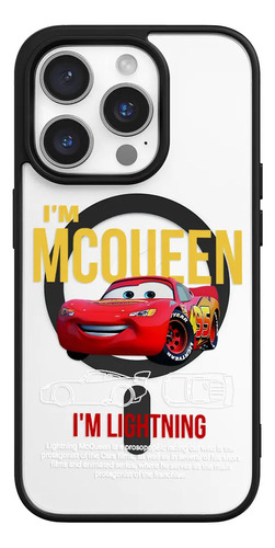 Funda Magnética Con Rayo Mcqueen Para iPhone 13 15 16 17 Pro Max 16e 14 11 Plus 12 Mini Air Carcasa-negro