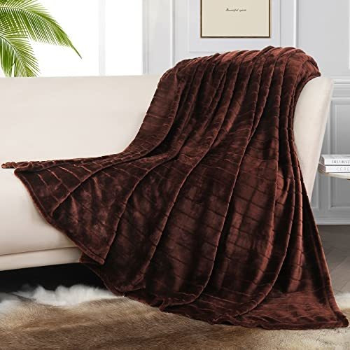 Manta Para Sillon Suave Calida De 102 Pulgadas Marron Oscuro