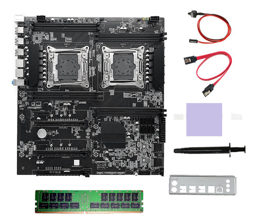 Placa Madre X99 De Doble Cpu, Cable Ram Ddr4 De 8 G+almohadi