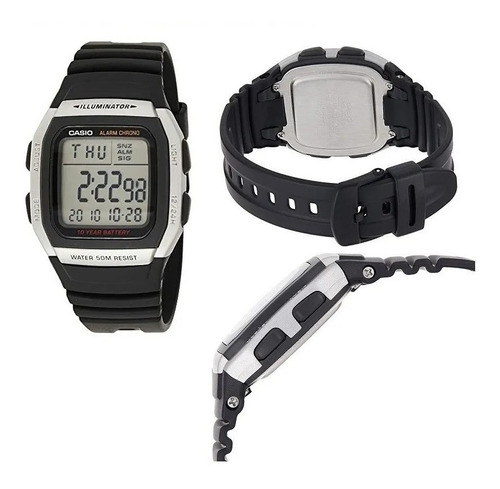 Reloj Casio Digital Deportivo Sumergibl Alarma Crono W96h 1b