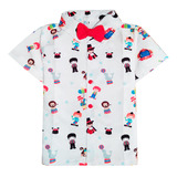 Camisa Infantil Menino Circo Bita Toy Store Mickey + Gravata