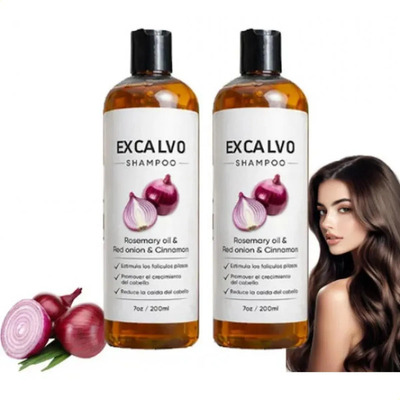 2 Champú Excalvo Con Romero Y Cebolla Morada 200 Ml