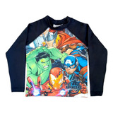 Remera Malla Con Protección Uv Nene Avenger Lic.disney.