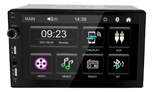 Radio Auto Multimedia Doble Din Bluetooth De 7 Pulgadas 