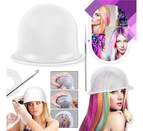 Gorro Magicap Silicona Mechas Con Aguja Reutilizable