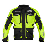 Chamarra Motociclista Hombre Con Protectores Impermeable Wkl