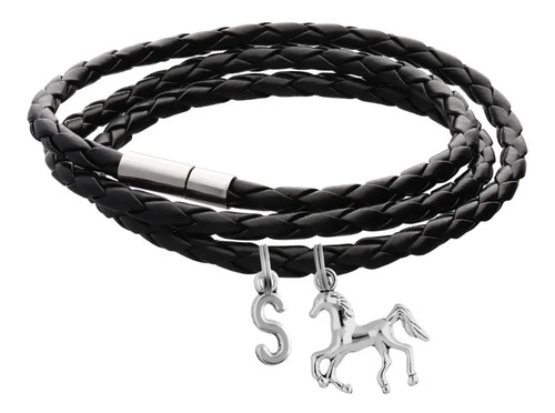 Pulsera Brazalete Collar Dije Caballo Vaquero Animal Letra