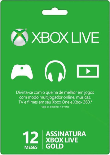 Live Gold 12 Meses Código 25 Digitos Envio Imediato