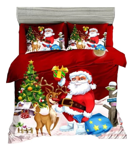 Cubrecama Navidad Cobertor Quilt Verano 2 Plazas Tfsd20-