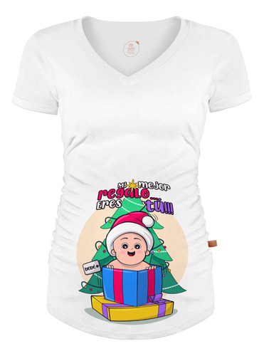 Playera Embarazo Maternidad Navidad - Bebé Regalo