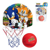 Brinquedo Tabela Basquete Infantil Sonic Cesta E Bola Lider