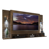 Painel Tv 60  Com 2 Leds Vegas Multimóveis V3396 Cor Madeirado