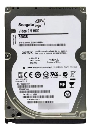 Disco Duro Interno Seagate Video 2.5 Hdd St500vt000 500gb