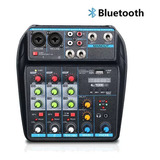 Placa De Sonido, 4 Canais, Misturador Bluetooth, Microfone -