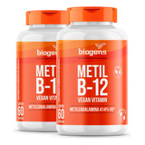 2x Metil B12 Vegana, Vit Metilcobalamina 60caps Biogens Full