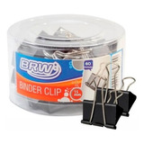 Prendedor De Papel Binder Clip 15mm Brw Caixa Com 60un